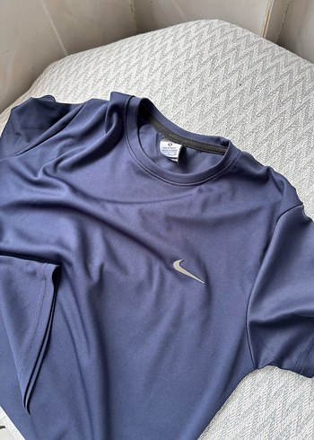 Mavi Nike Tişört, Yuvarlak Yaka, Rahat Kesim