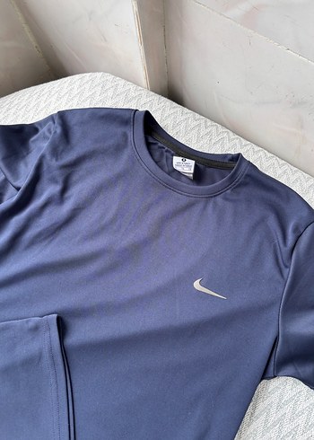 Nike Mavi Nike Tişört, Yuvarlak Yaka, Rahat Kesim