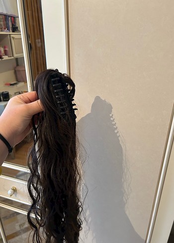 Kahverengi Püsküllü Kadın Saç Aksesuarı - Görsel 2