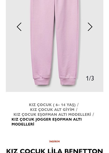 Benetton Kız çocuk mevsimlik eşofman altı - Görsel 8