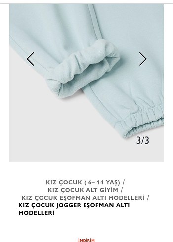 Su yeşili kız çocuk kışlık eşofman altı - Görsel 7