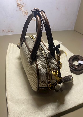  Beden kahverengi Renk Zara Kadın Kahverengi Deri Minimalist Çanta