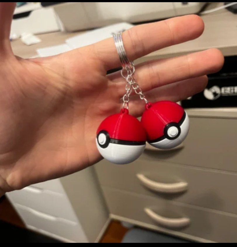 Kırmızı Pokeball anahtarlık - Görsel 2