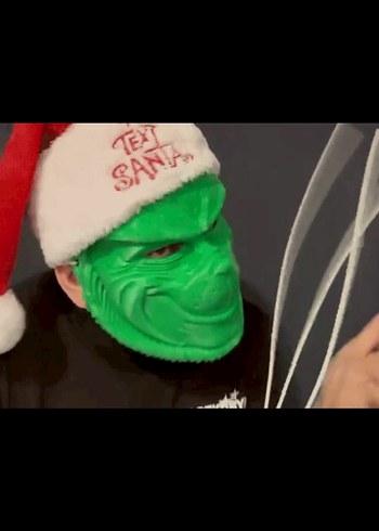 Yeşil Grinch Maskesi - Görsel 3