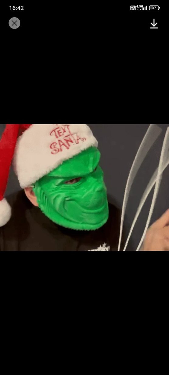 Yeşil Grinch Maskesi - Görsel 3
