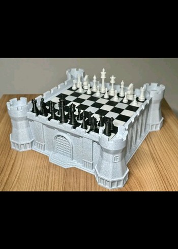 Beyaz Kale Tasarımlı Satranç Seti - Görsel 2