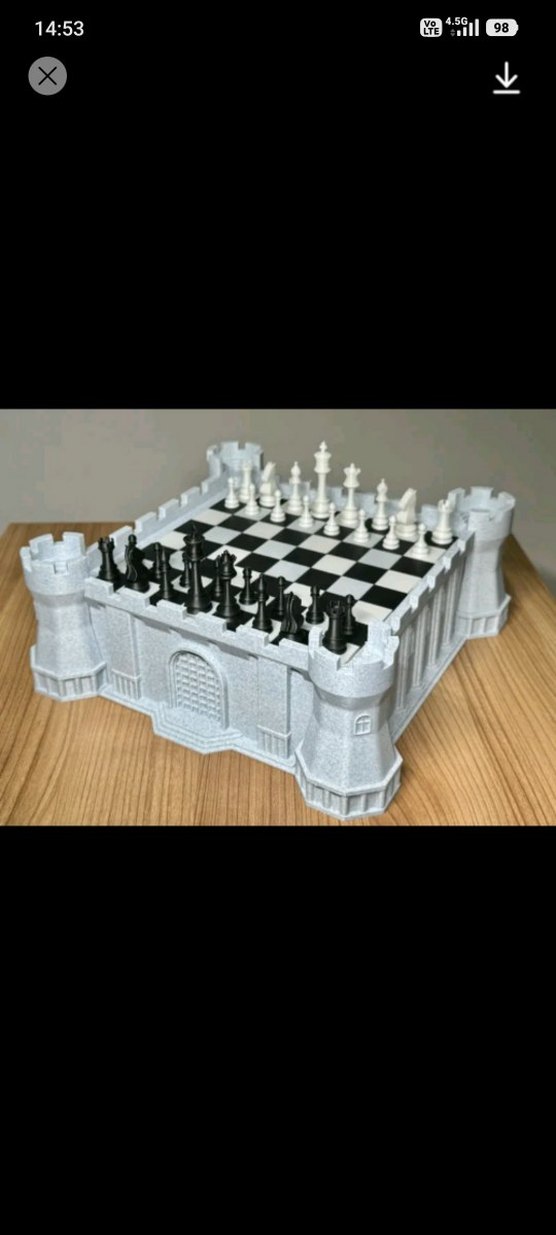 Beyaz Kale Tasarımlı Satranç Seti - Görsel 2