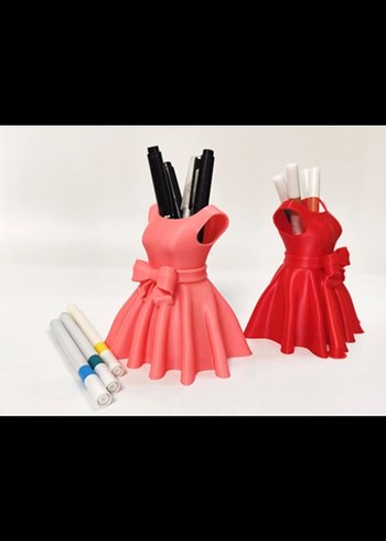 kırmızı Elbise kalemlik - Görsel 2