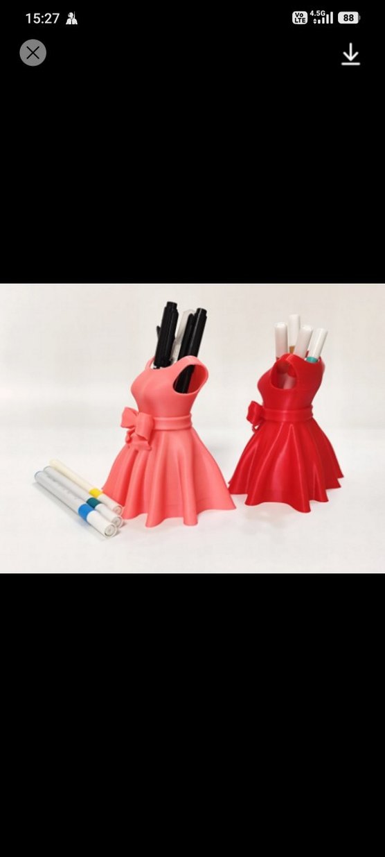 kırmızı Elbise kalemlik - Görsel 3