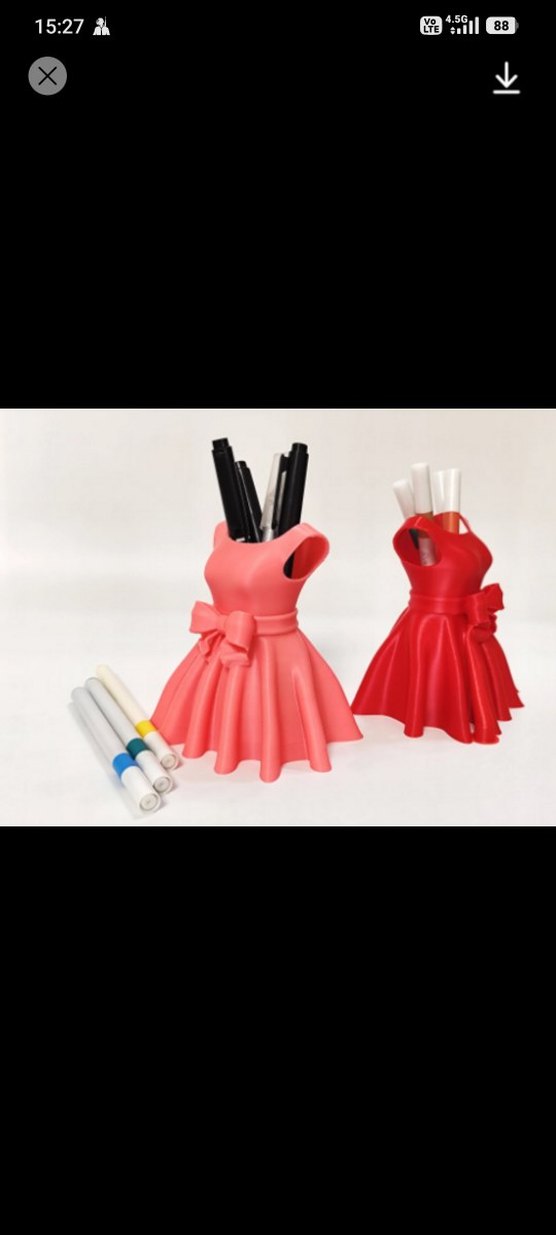 kırmızı Elbise kalemlik - Görsel 2