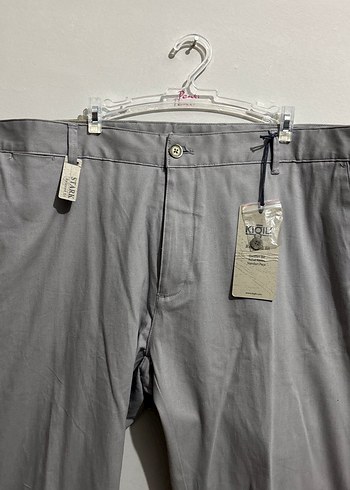 Gri Regular Fit Keten Erkek Pantolon - Görsel 3