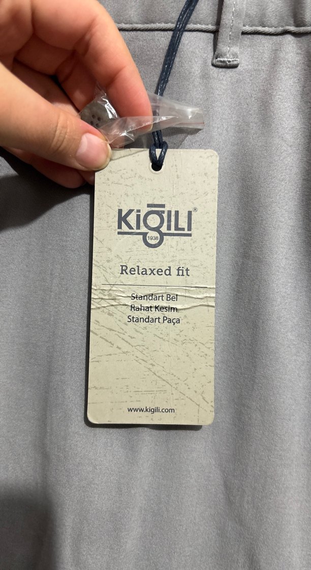 Gri Regular Fit Keten Erkek Pantolon - Görsel 4