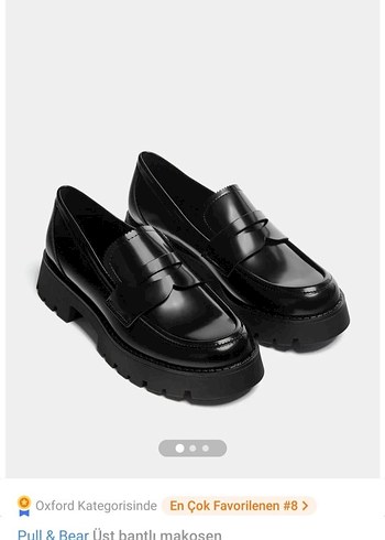Siyah Platform Topuklu Kadın Loafer