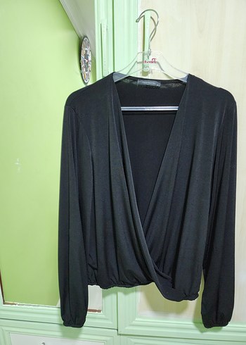 Trendyol & Milla Siyah Uzun Kollu Salaş Basic Bluz
