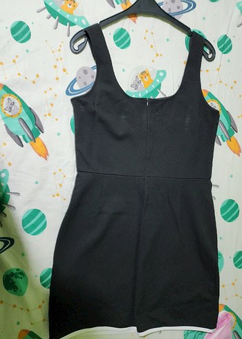 Düğmeli Siyah Midi Kadın Elbise - Görsel 4