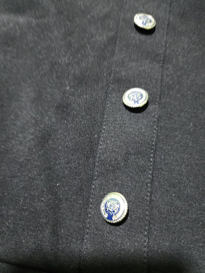 Düğmeli Siyah Midi Kadın Elbise - Görsel 5