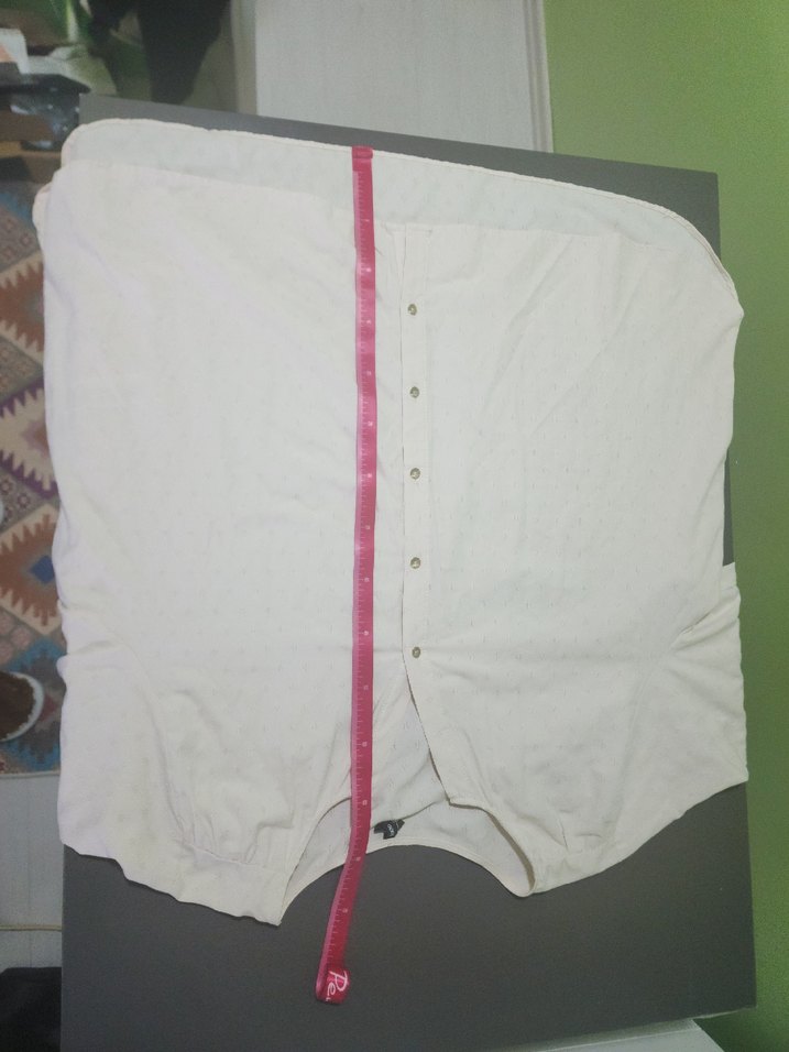 Beyaz V Yaka Kadın Keten Gömlek - Görsel 4