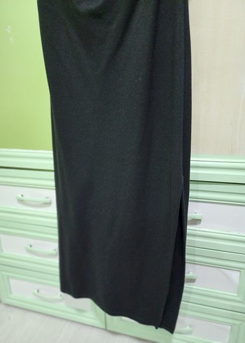 Siyah Midi Dar Kesim elbise - Mango - Görsel 4