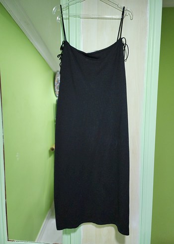 Siyah Midi Dar Kesim elbise - Mango - Görsel 6