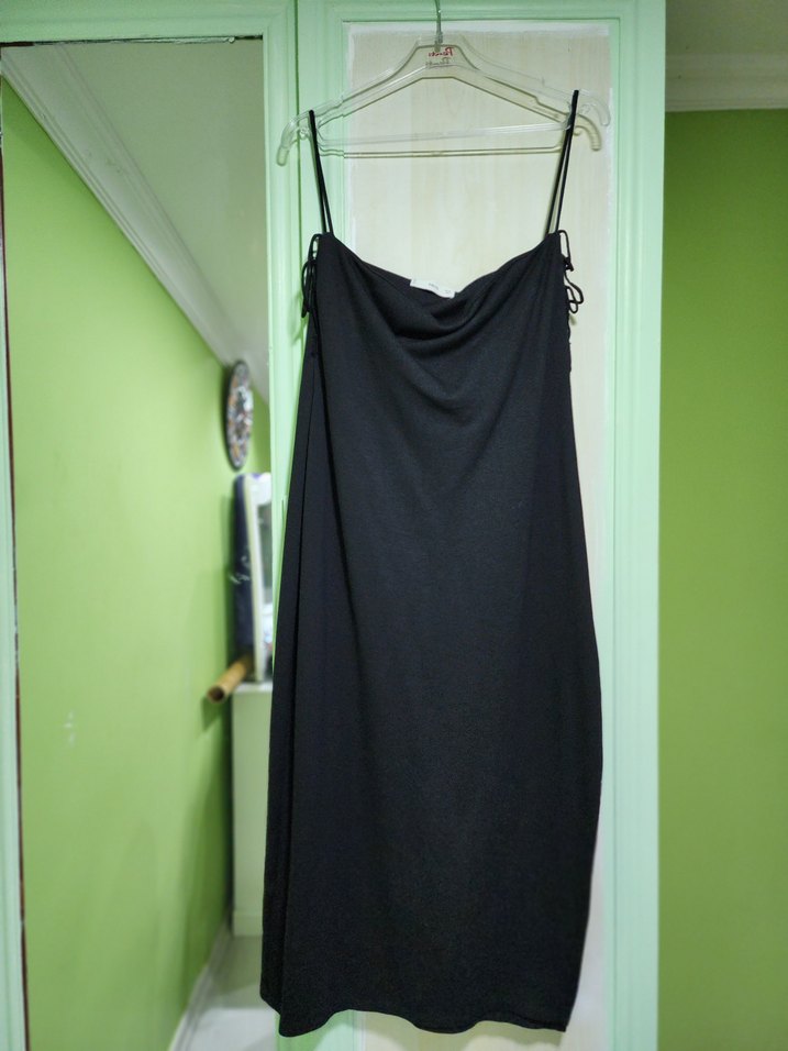 Siyah Midi Dar Kesim elbise - Mango - Görsel 5