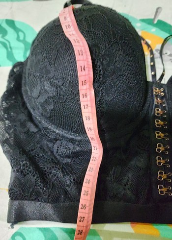 Siyah Gotik Dantel Midi Sütyen - Görsel 2