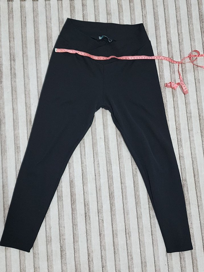 Gri Kadın Kumaş Pantolon Elastik Bel - Görsel 5