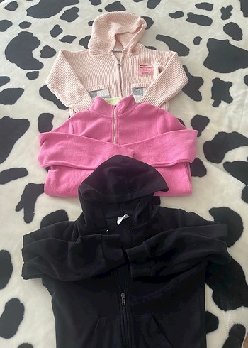 Civil Kız Çocuk Pembe Fermuarlı İnce Sweatshirt