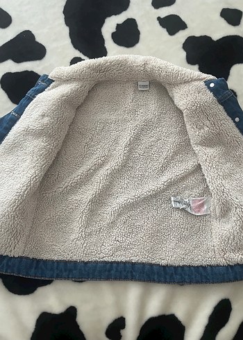 s Beden mavi Renk Polarlı Denim Ceket