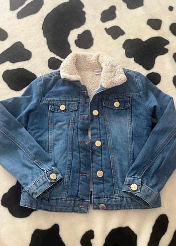 Polarlı Denim Ceket