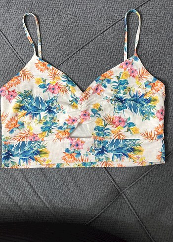 Bershka M-l beden Renkli Bohem Desenli Mini Bralet