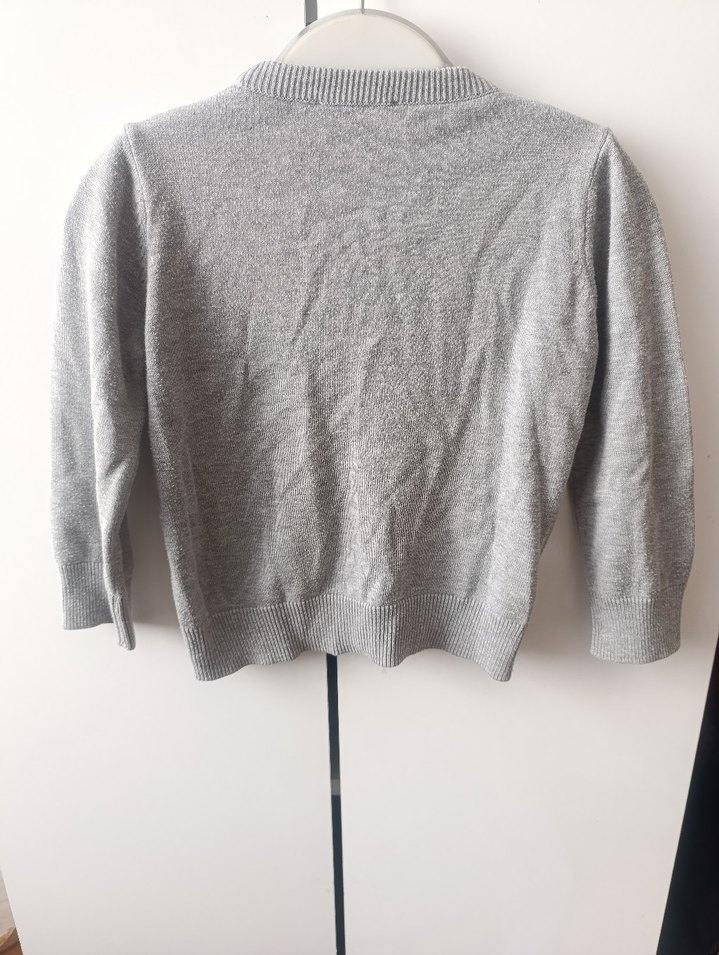 Gri Erkek Çocuk Triko Hırka - Görsel 4