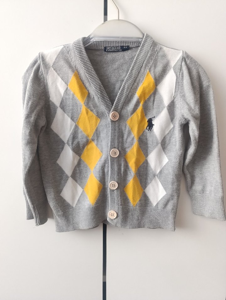 Gri Erkek Çocuk Triko Hırka - Görsel 2