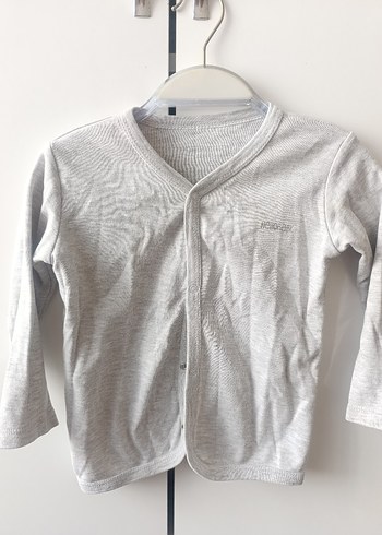 Gri Uzun Kollu Bebek İçlik - Görsel 2