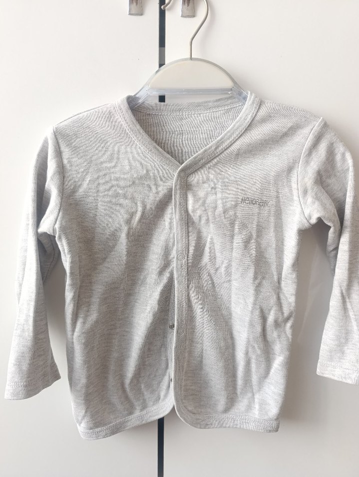 Gri Uzun Kollu Bebek İçlik - Görsel 2