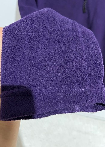Diğer Koyu Mor Yarım Fermuarlı Yüksek Yakalı Sweatshirt