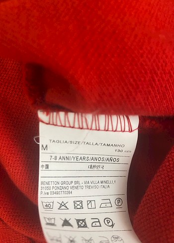 Benetton Benetton Erkek Kırmızı Kısa Kollu Polo Tişört