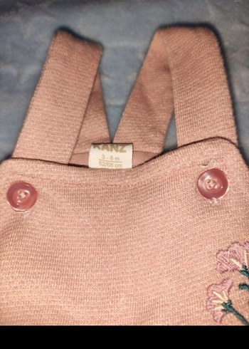 Bebek Kız Nakışlı Pastel Renk Kıyafet Seti - Görsel 7