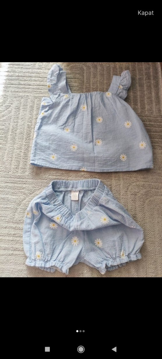 Bebek Kız Nakışlı Pastel Renk Kıyafet Seti - Görsel 2