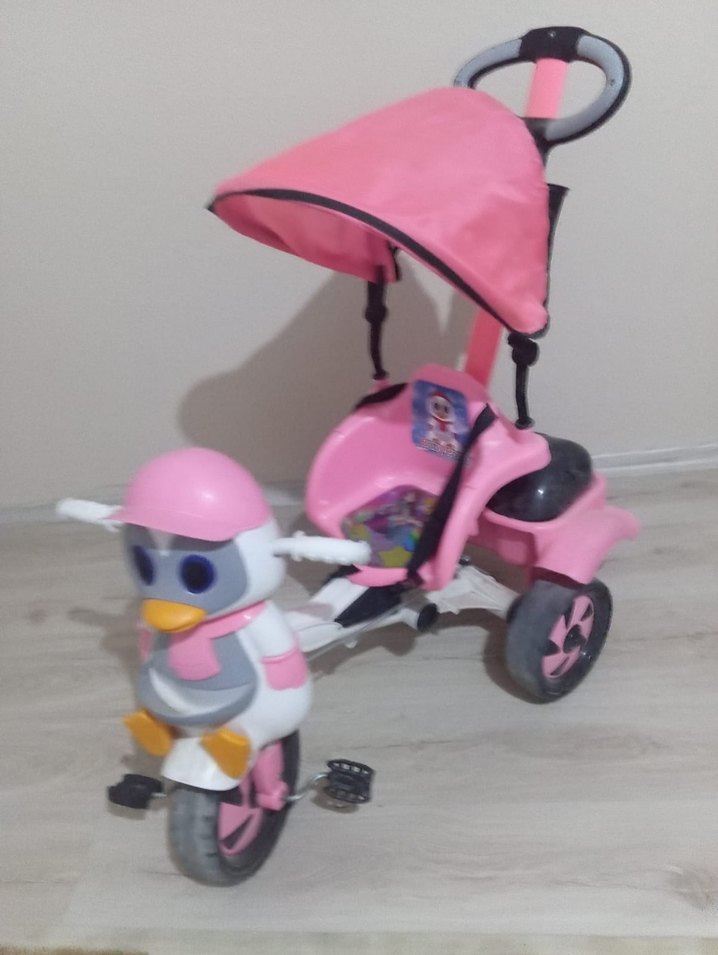 Pembe Çocuk Üç Tekerlekli Bisiklet - Görsel 2