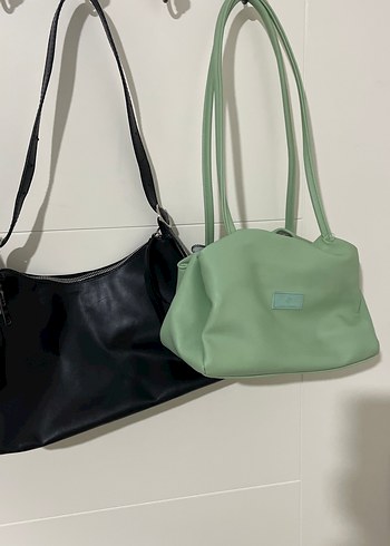  Beden Yeşil Minimalist Deri Kadın Çanta