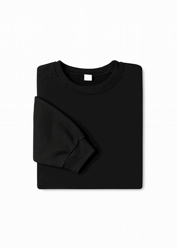 Siyah Salaş Kadın Sweatshirt - Görsel 3