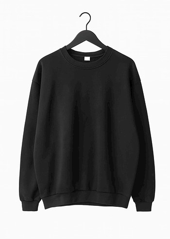 Siyah Salaş Kadın Sweatshirt - Görsel 2