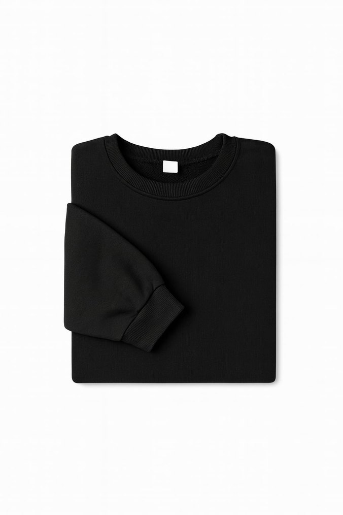 Siyah Salaş Kadın Sweatshirt - Görsel 3