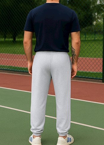 Gri Slimfit Jogger Erkek Eşofman Altı - Görsel 2