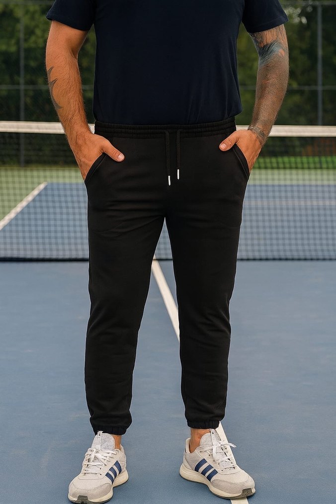 Siyah Erkek Rahat Kesim Eşofman Altı - Görsel 3