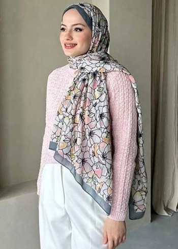 bilru design desenli soft pamuk şal çiçek desen