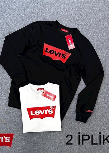 Levi's Siyah Baskılı Pamuklu Sweatshirt