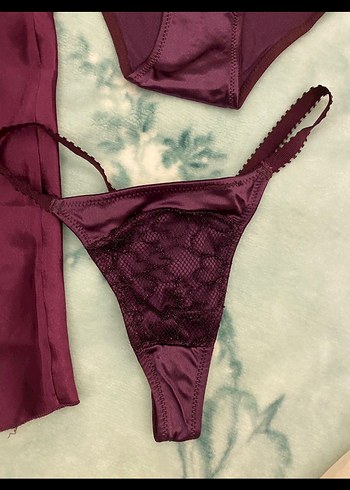 Mor Vintage Midi Kadın İç Çamaşırı saten külot - Görsel 2