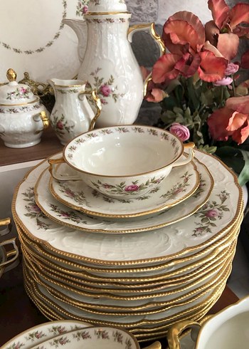 Beden beyaz Renk Rosenthal 12 Kişilik 90 Parça Klasik Porselen Yemek Takımı