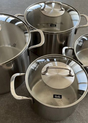 Fissler Gümüş Paslanmaz Çelik Tencere Seti